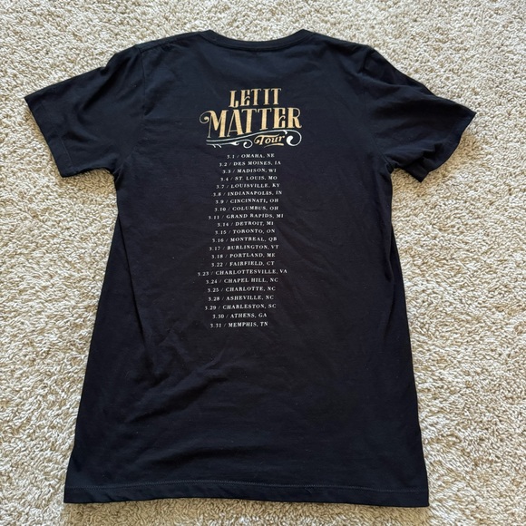 If It Matters Let it Matter Tour Johnny Swim Short Sleeve Tee Shirt Womens Small - Picture 2 of 6